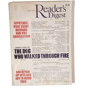 Reader's Digest April 1982 Vintage Magazine Back Issue - Very Good